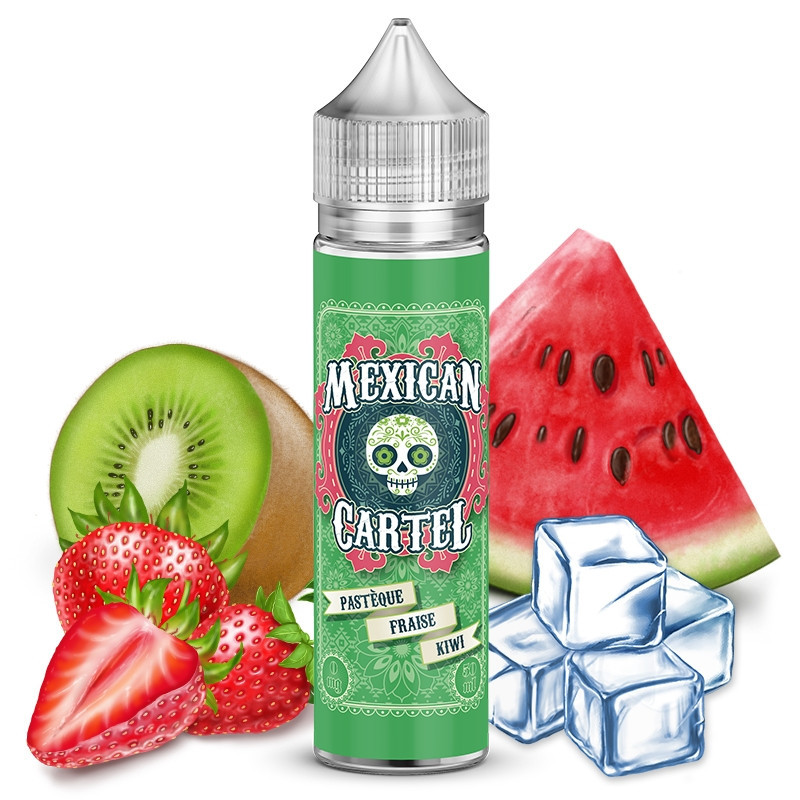 E-liquide Pastèque Fraise Kiwi 50ml de la marque Mexican Cartel