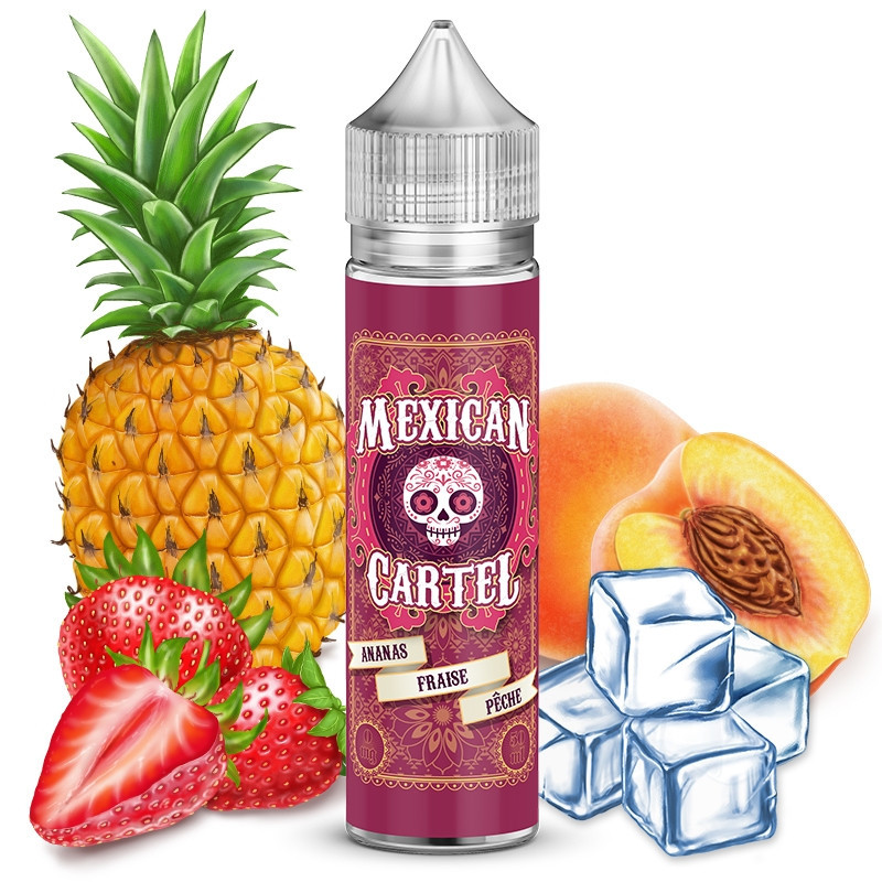 E-liquide Ananas Fraise Pêche 50ml de la marque Mexican Cartel