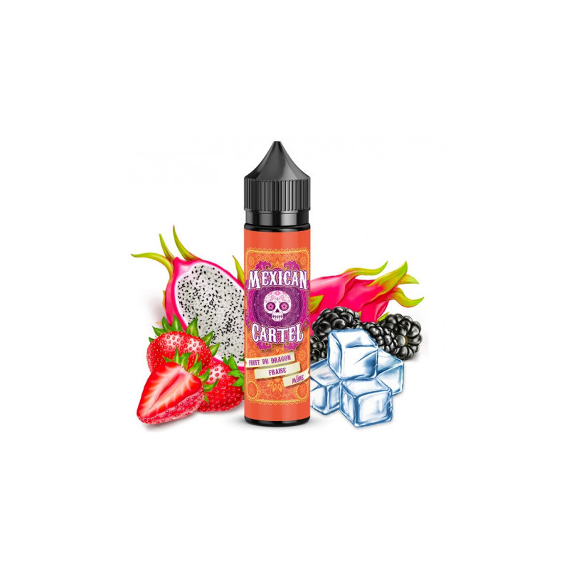 E-liquide Fruit du dragon Fraise Mûre 50ml de la marque Mexican Cartel