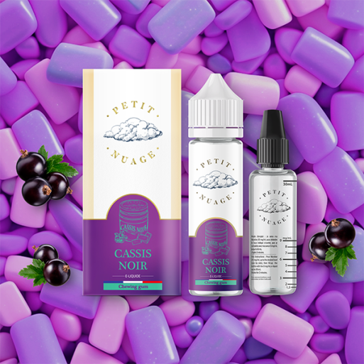 E-liquide Cassis noir 60ml de la gamme Petit Nuage. SL