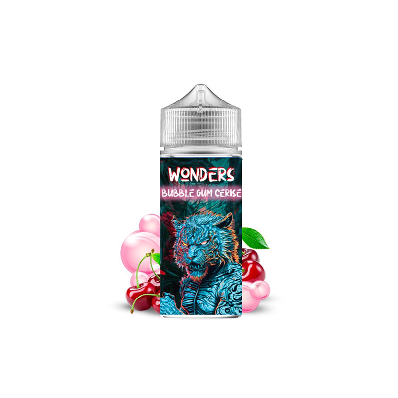 E-Liquide Bubble Gum Cerise 100 ml de la marque Wonders