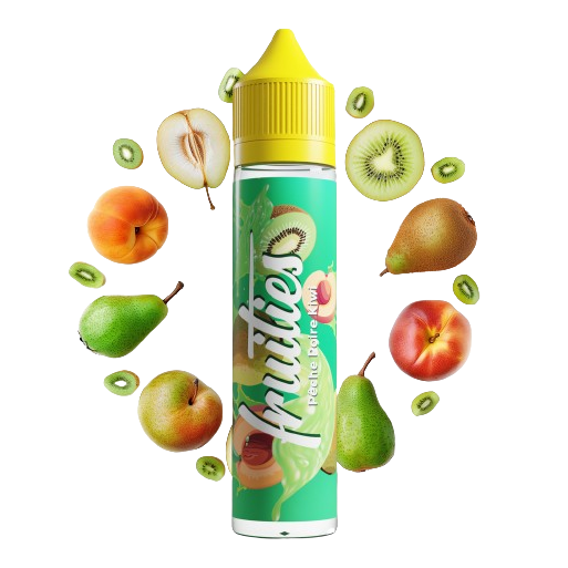 E-liquide Pêche Poire Kiwi 50ml de la gamme Fruities