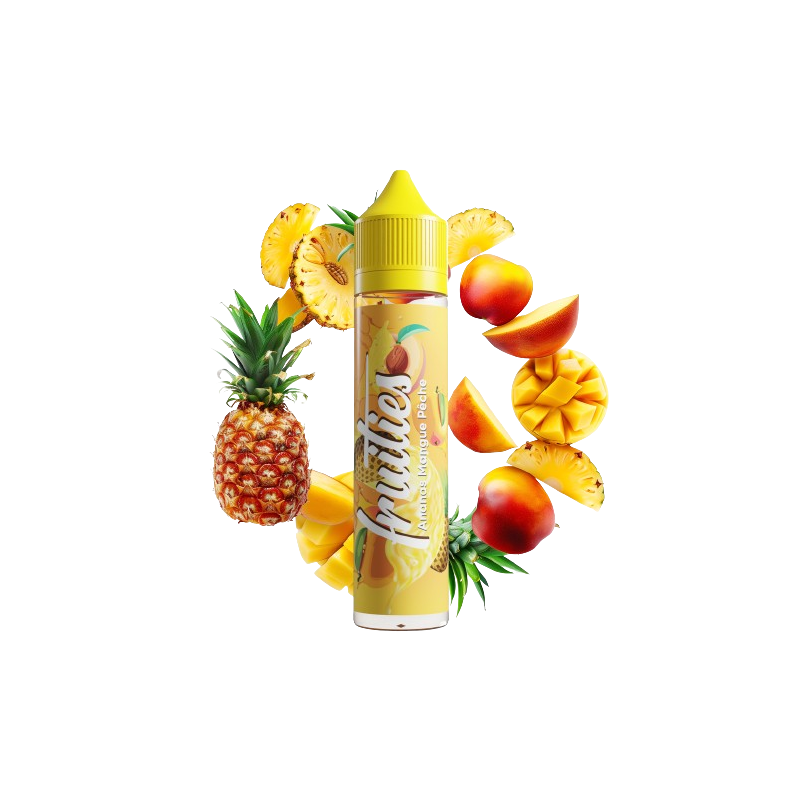 E-liquide Ananas Mangue Pêche 50ml de la gamme Fruities