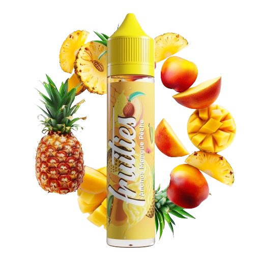 E-liquide Ananas Mangue Pêche 50ml de la gamme Fruities