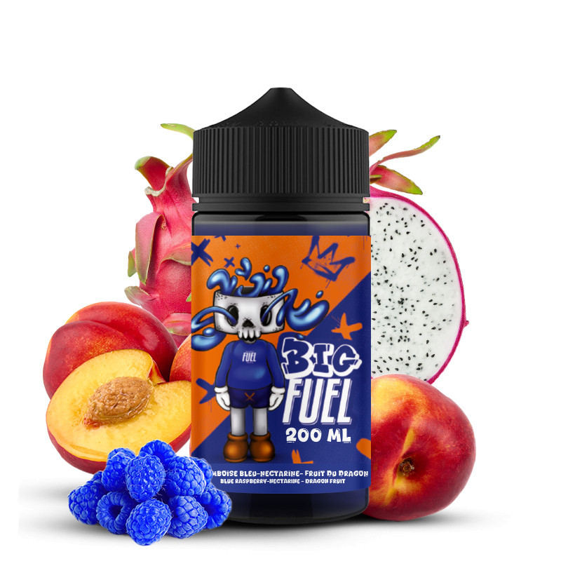 E-liquide Framboise Bleue Nectarine Fuit du Dragon 200ml de la gamme Big Fuel