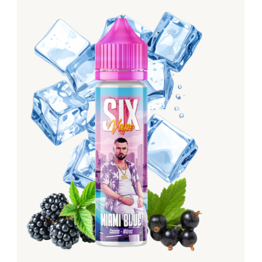 E-liquide Miami Blue 50ml de la gamme SIX Vape