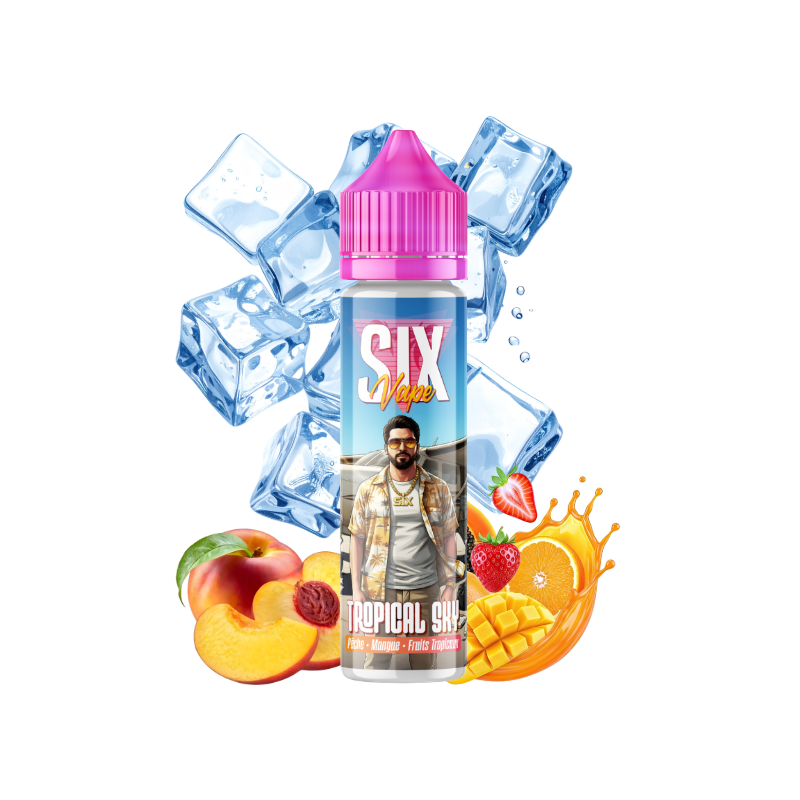 E-liquide Tropical Sky 50ml de la gamme SIX Vape
