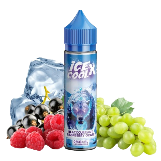 E-liquide Cassis framboise Raisin 50ml de la gamme Ice cool X