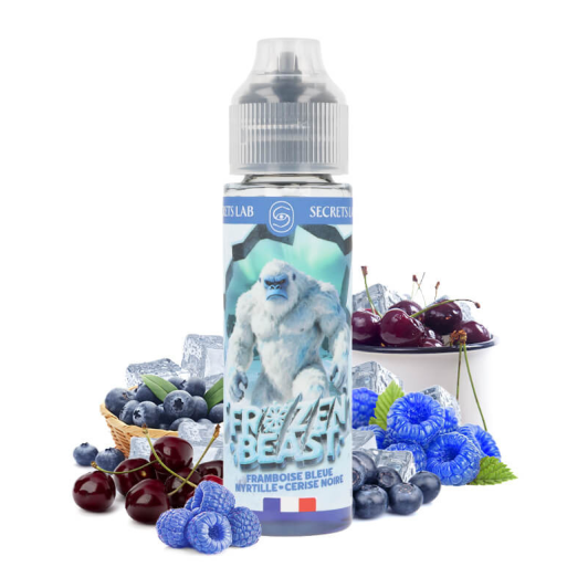 E-liquide Frozen Beast Framboise Bleue Myrtille Cerise Noire 50ml de la marque Secret's Lab