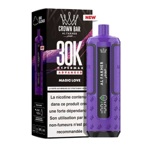 Puff Hyper Max Advanced Crown Bar 30K Blueberry Mint de la marque Al Fakher